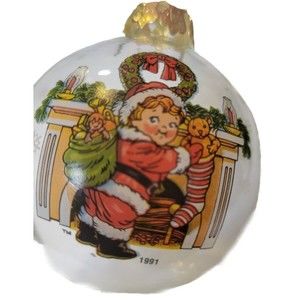 Campbell Soup Kid Rare Glass Ball Christmas Ornament 1991-92 Collector's Edition
